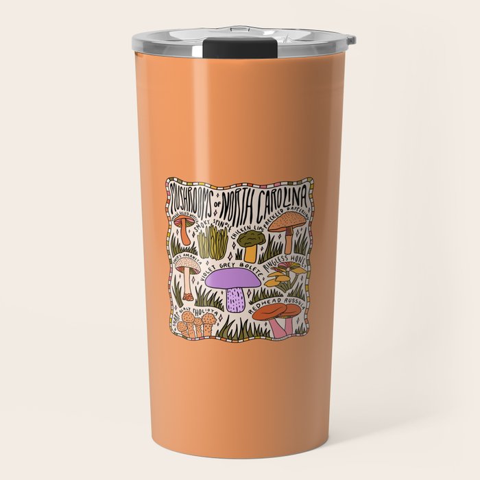Mushrooms of North Carolina Travel Mug Gallery Image 1
