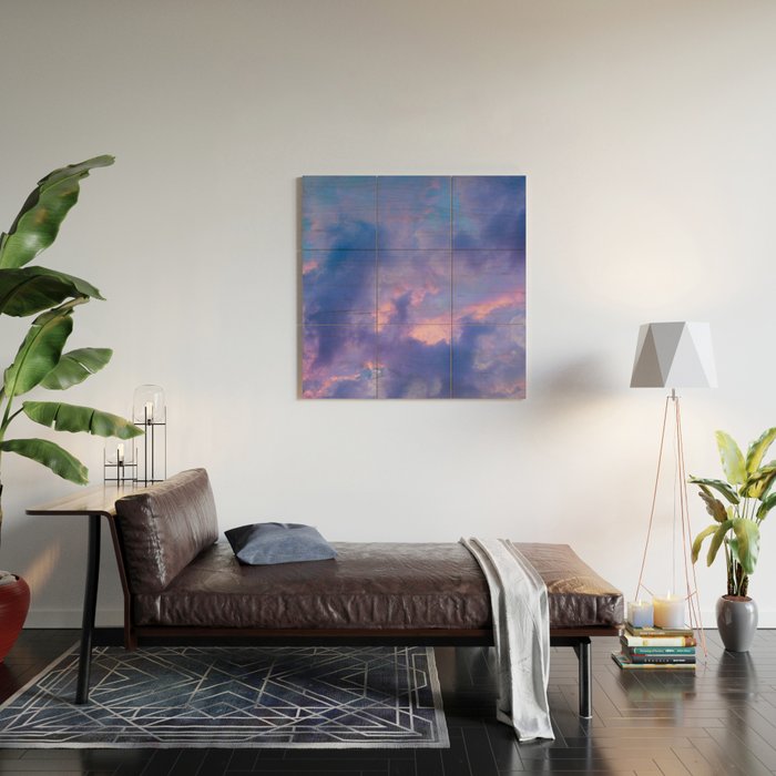 Dusk Clouds Wood Wall Art Gallery Image 2