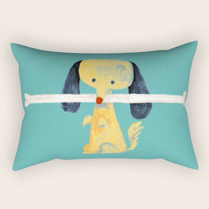 Lucky dog Rectangular Pillow Gallery Image 1