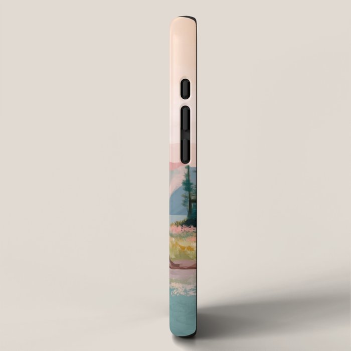Pastel Mountain Lake iPhone Case Gallery Image 2