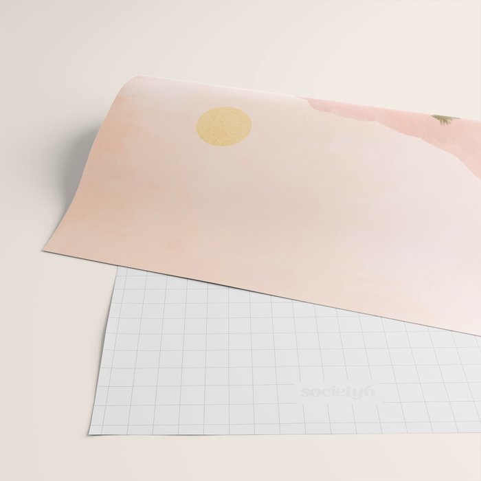 Pastel Mountain Lake Wrapping Paper Gallery Image 2