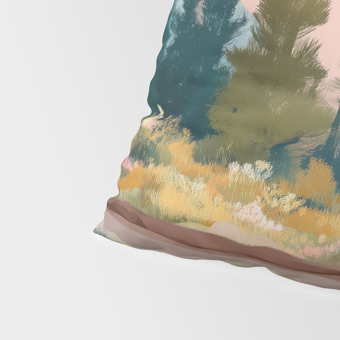Pastel Mountain Lake Pillow Sham Gallery Image 4