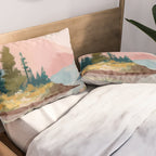 Pastel Mountain Lake Pillow Sham Gallery Image 2