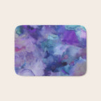 Abstract Colorful Purple Watercolor Bath Mat Gallery Image 1