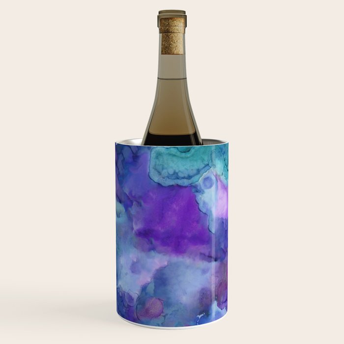 Abstract Colorful Purple Watercolor Wine Chiller Gallery Image 3