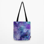 Abstract Colorful Purple Watercolor Tote Bag Gallery Image 2