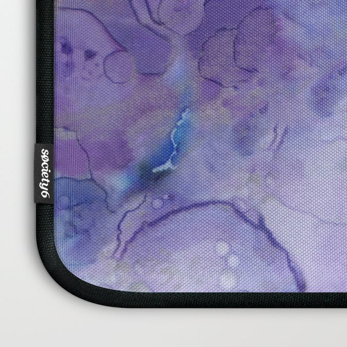 Abstract Colorful Purple Watercolor Laptop Sleeve Gallery Image 3
