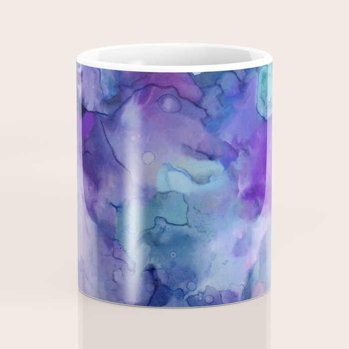 Abstract Colorful Purple Watercolor Coffee Mug Gallery Image 4