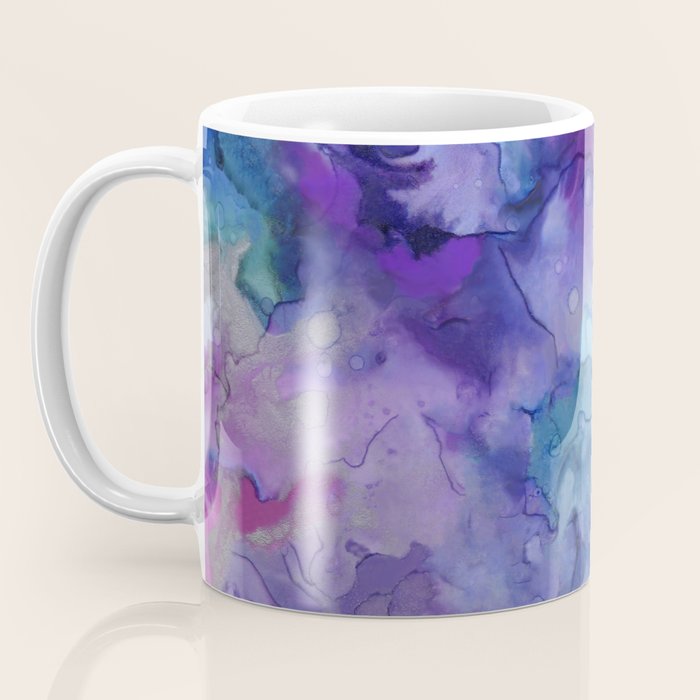 Abstract Colorful Purple Watercolor Coffee Mug Gallery Image 3