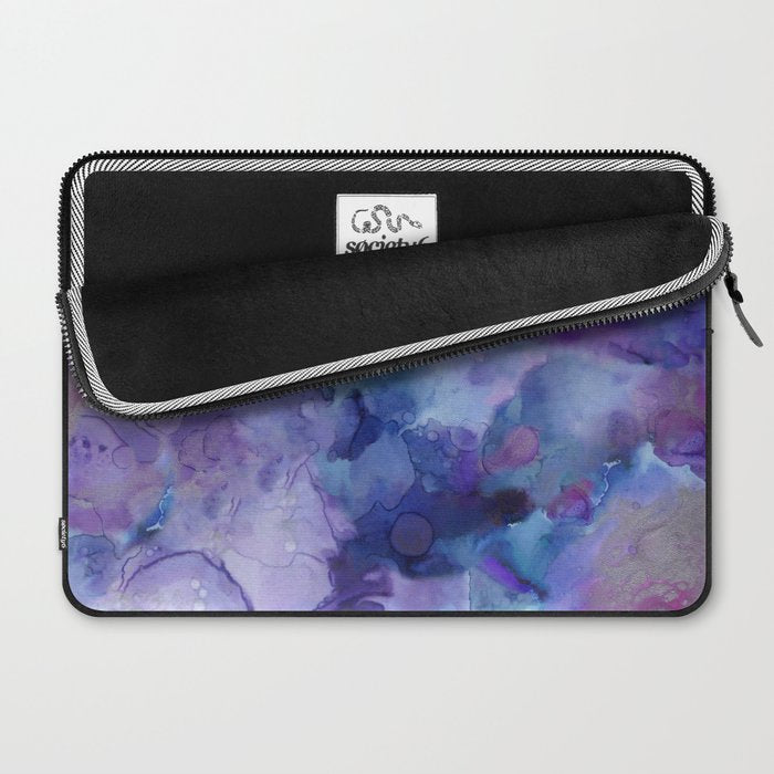 Abstract Colorful Purple Watercolor Laptop Sleeve Gallery Image 2
