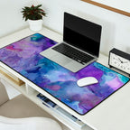Abstract Colorful Purple Watercolor Desk Mat Gallery Image 2