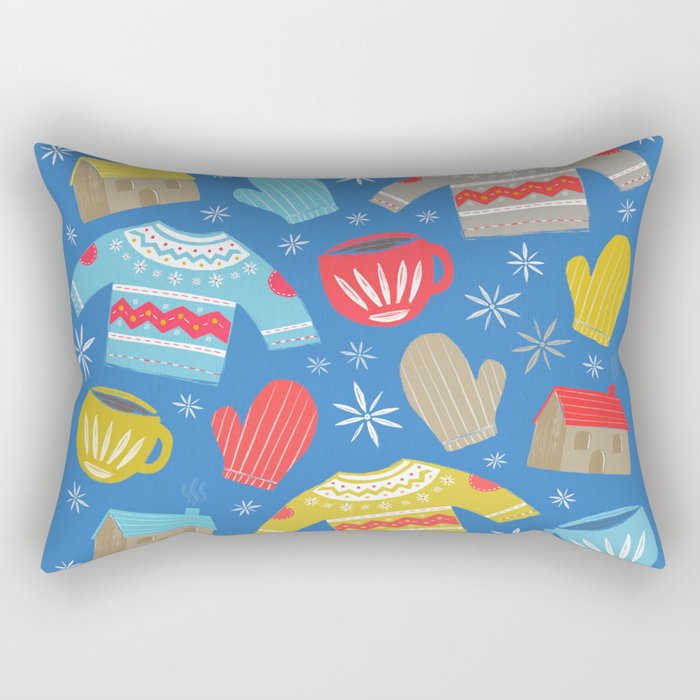 Hygge Home | Blue Rectangular Pillow Gallery Image 2