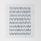 Strokes Pattern | Indigo Watercolor Painting Throw Blanket Gallery Image 2