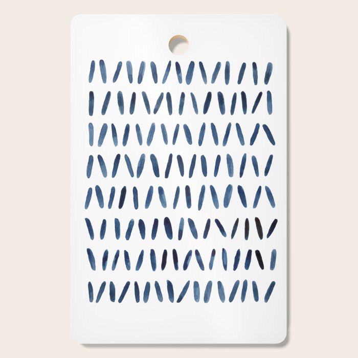 Strokes Pattern | Indigo Watercolor Painting Cutting Board Gallery Image 1