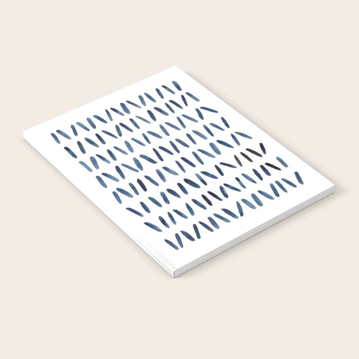Strokes Pattern | Indigo Watercolor Painting Notebook Gallery Image 2