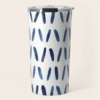 Strokes Pattern | Indigo Watercolor Painting Travel Mug Gallery Image 1