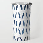 Strokes Pattern | Indigo Watercolor Painting Travel Mug Gallery Image 2