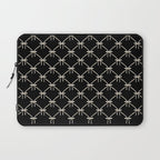 Bows & Ribbons Pattern XLVII Black and White Laptop Sleeve Gallery Image 1