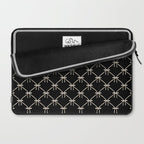 Bows & Ribbons Pattern XLVII Black and White Laptop Sleeve Gallery Image 2
