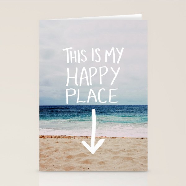 My Happy Place (Beach) Stationery Card Gallery Image 2
