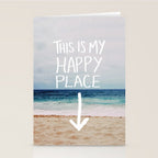 My Happy Place (Beach) Stationery Card Gallery Image 2
