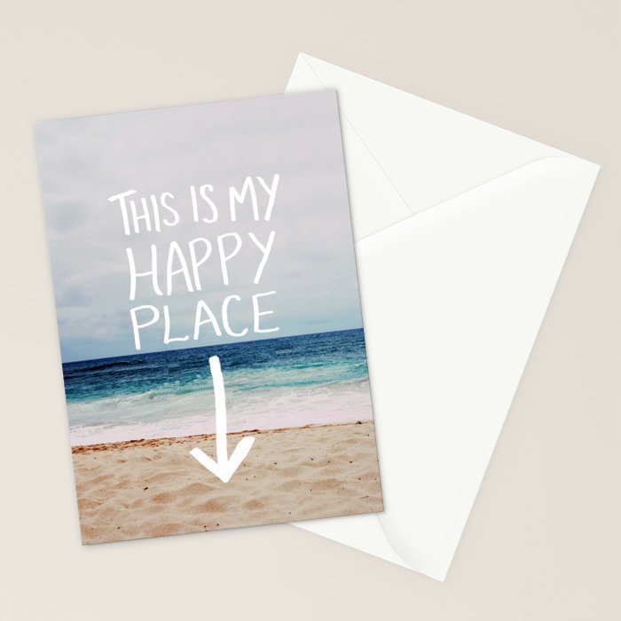 My Happy Place (Beach) Stationery Card Gallery Image 2