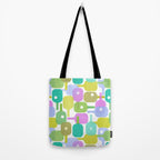 Mid Century Abstract Pickleball Shapes Tote Bag Gallery Image 2