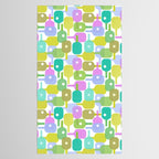 Mid Century Abstract Pickleball Shapes Tablecloth Gallery Image 2