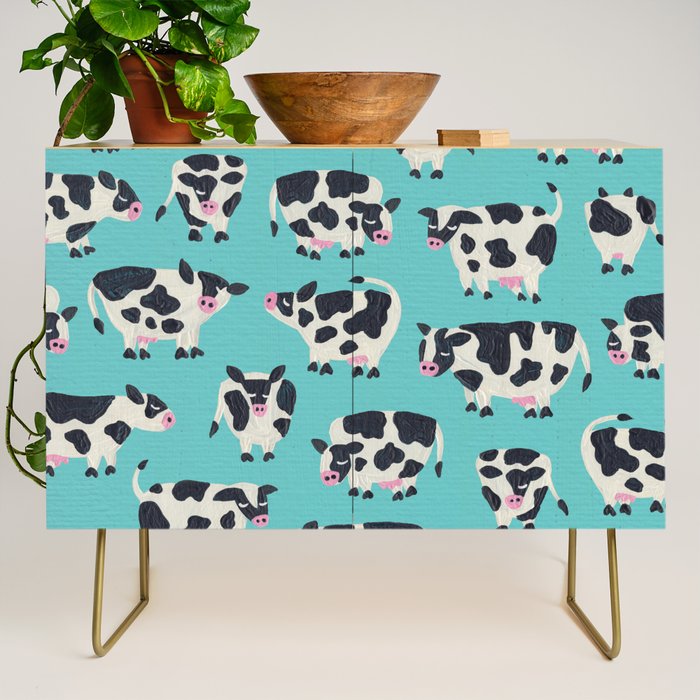 Cow Collection - Turquoise Credenza Gallery Image 1