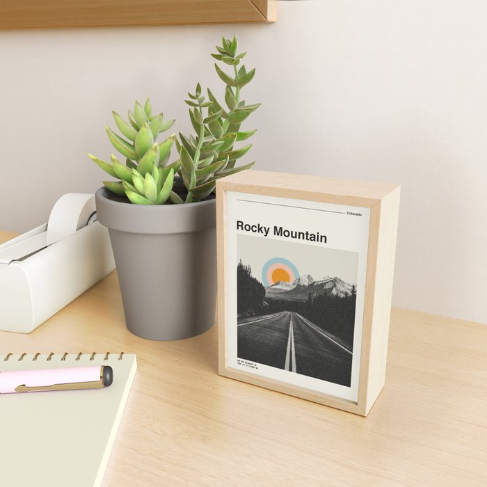 Rocky Mountain National Park Retro Print Mini Art Print Gallery Image 2
