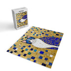 Blue and Gold Klimt Tabby Cat in Geometric Surroundings  Jigsaw Puzzle Gallery Image 2