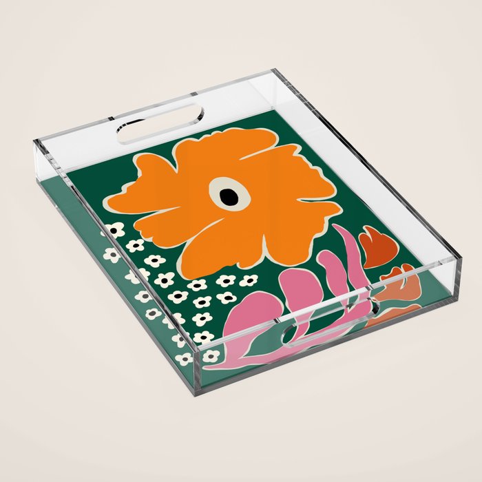 Vibrant bold tropical  Acrylic Tray Gallery Image 1