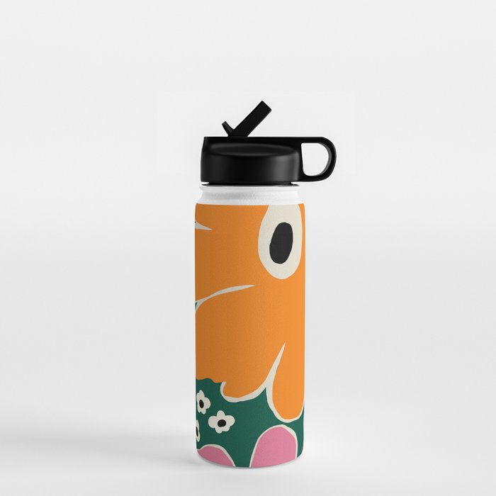 Vibrant bold tropical  Water Bottle Gallery Image 1