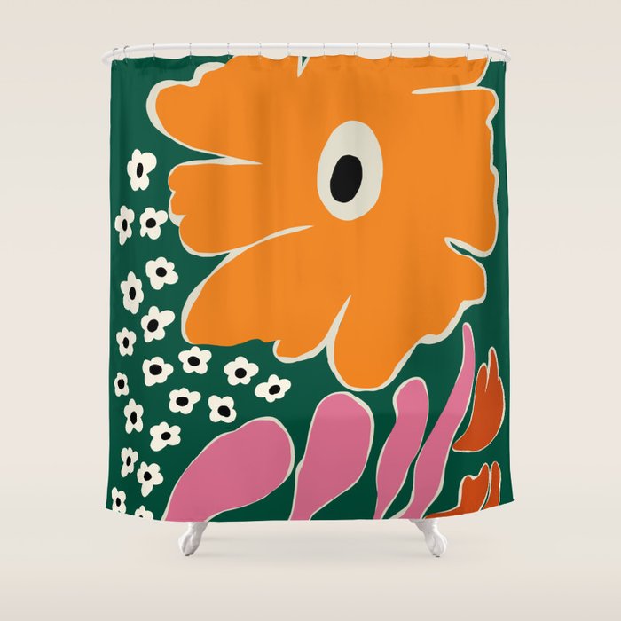 Vibrant bold tropical  Shower Curtain Gallery Image 1