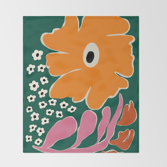 Vibrant bold tropical  Throw Blanket Gallery Image 2