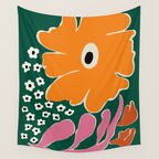 Vibrant bold tropical  Wall Tapestry Gallery Image 4
