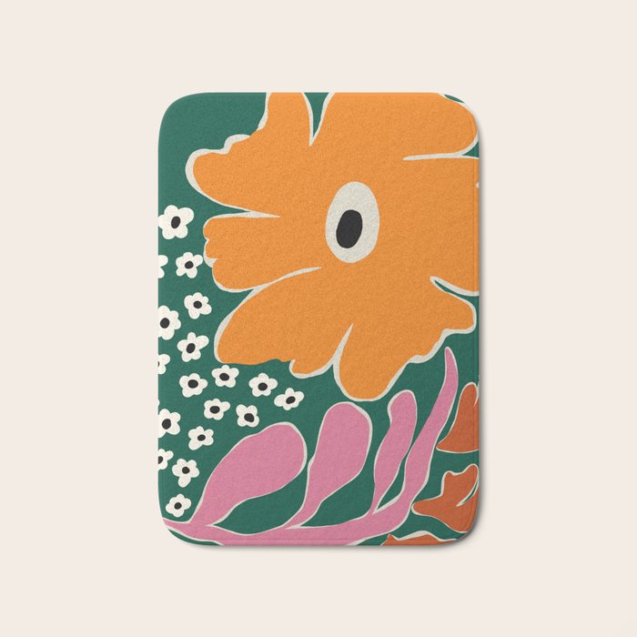 Vibrant bold tropical  Bath Mat Gallery Image 1