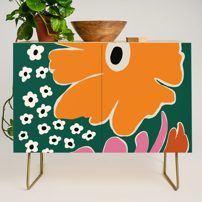 Vibrant bold tropical  Credenza Gallery Image 1