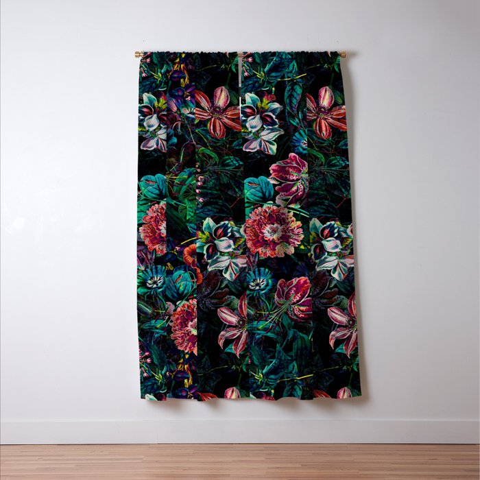 EXOTIC GARDEN - NIGHT IX Window Curtain Gallery Image 3