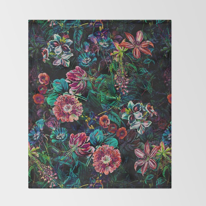 EXOTIC GARDEN - NIGHT IX Throw Blanket Gallery Image 2