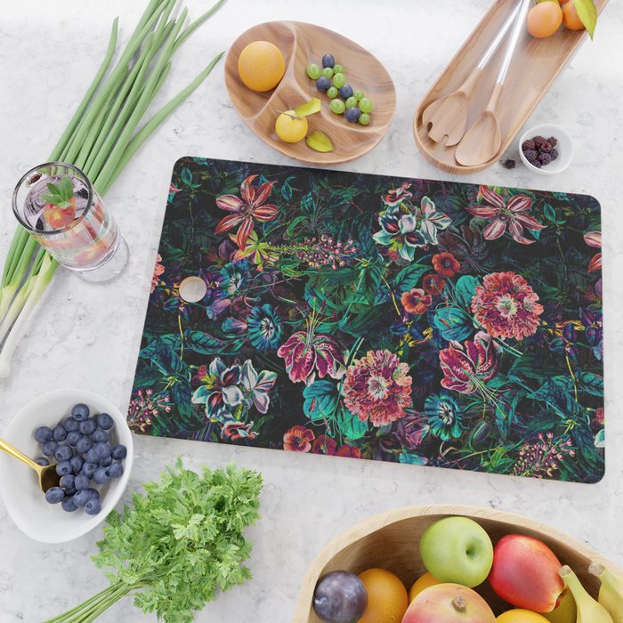 EXOTIC GARDEN - NIGHT IX Cutting Board Gallery Image 2