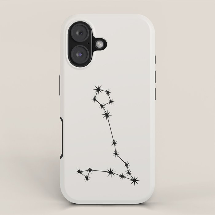 Pisces Zodiac Star Constellation Line Art White iPhone Case Gallery Image 1