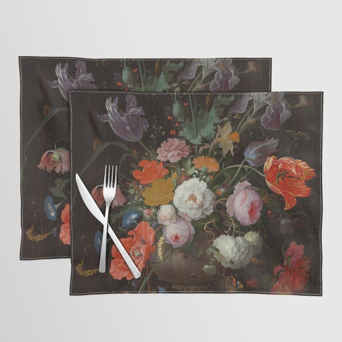 Still Life with Flowers and a Watch (c. 1660 - c. 1679)  Placemat Gallery Image 1