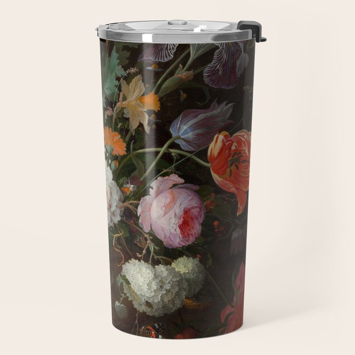 Still Life with Flowers and a Watch (c. 1660 - c. 1679)  Travel Mug Gallery Image 2