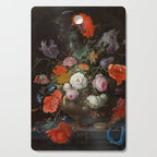 Still Life with Flowers and a Watch (c. 1660 - c. 1679)  Cutting Board Gallery Image 1