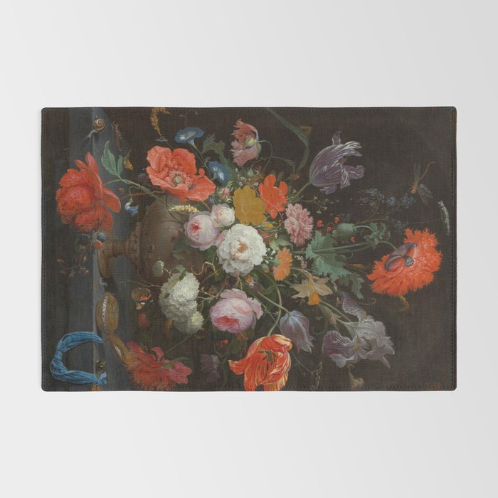 Still Life with Flowers and a Watch (c. 1660 - c. 1679)  Rug Gallery Image 2
