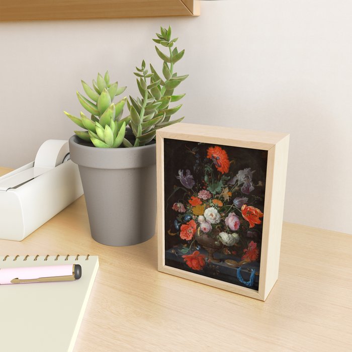 Still Life with Flowers and a Watch (c. 1660 - c. 1679)  Mini Art Print Gallery Image 2