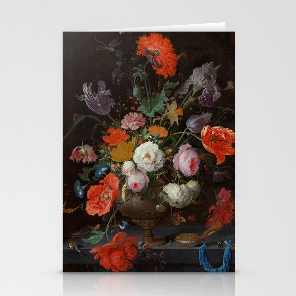 Still Life with Flowers and a Watch (c. 1660 - c. 1679)  Stationery Card Gallery Image 2