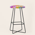 Fragments Of Botanical Memory Multicolor Flowers Stool Gallery Image 1