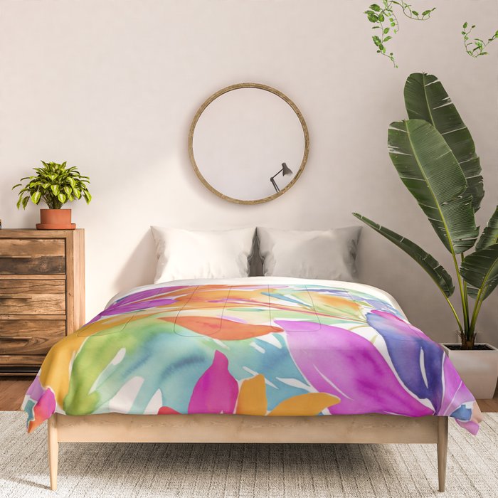 Fragments Of Botanical Memory Multicolor Flowers Comforter Gallery Image 3